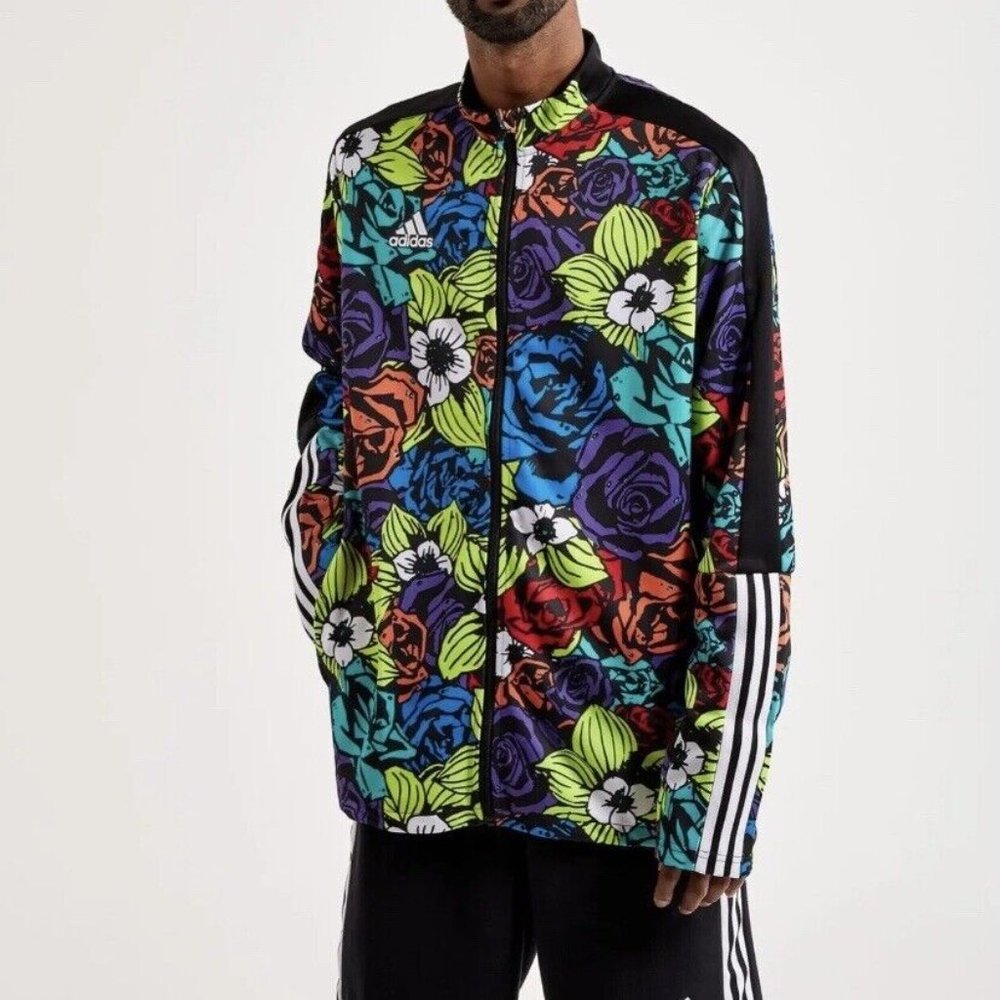 adidas Tiro Flower Floral Soccer Mens Track Jacket- New XL